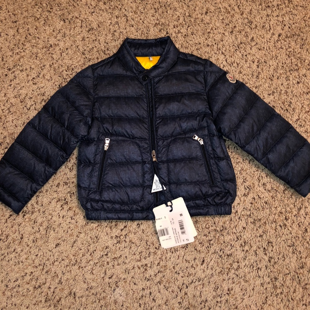 NWT MONCLER toddler jacket size 2A Navy